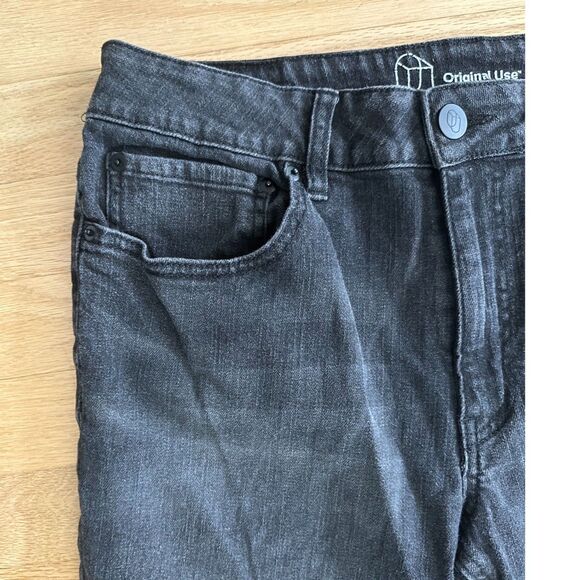 Original Use Black Moto Jeans Biker Style Skinny Denim Pants size 32 - Picture 4 of 6